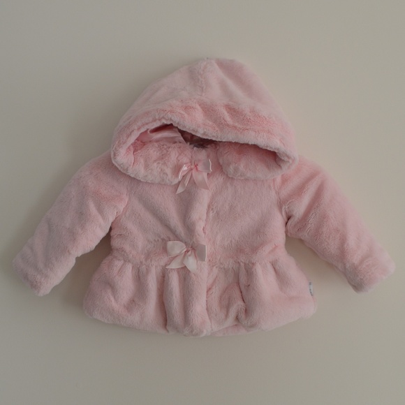 Bon Bebe Toddler Pink Faux Fur Coat (24M) - Picture 2 of 4